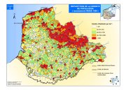 Carte : Répartition de la densité de population