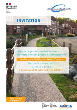 Mercredi 09 mars 2022 : Journée d'échanges autour de la gestion des eaux pluviales et de l'aménagement urbain